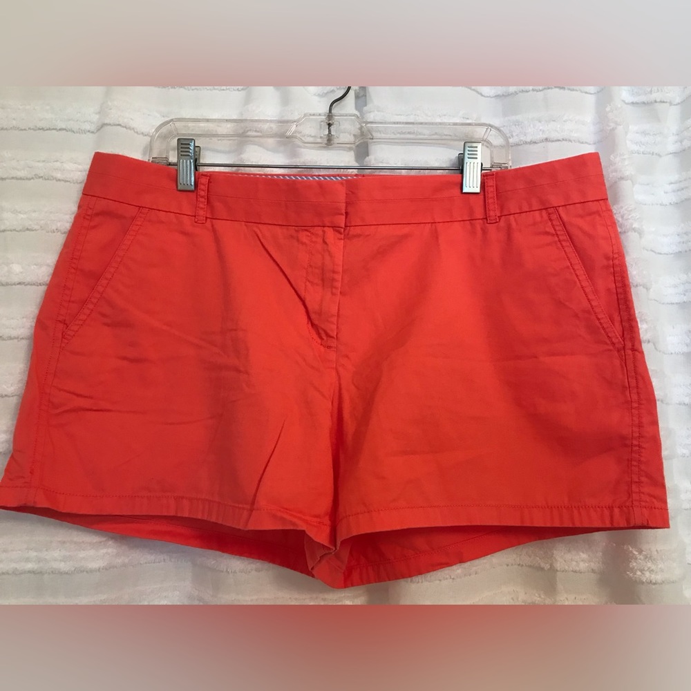 J. Crew coral chino shorts.  size 16